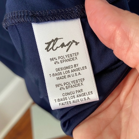 T-Bags Los Angeles Draped Midnight Blue Cocktail Dress Misa size Small - Picture 8 of 10
